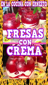 fresas con crema porque a todos nos gusta #shorts #recetas #cocina #recetas