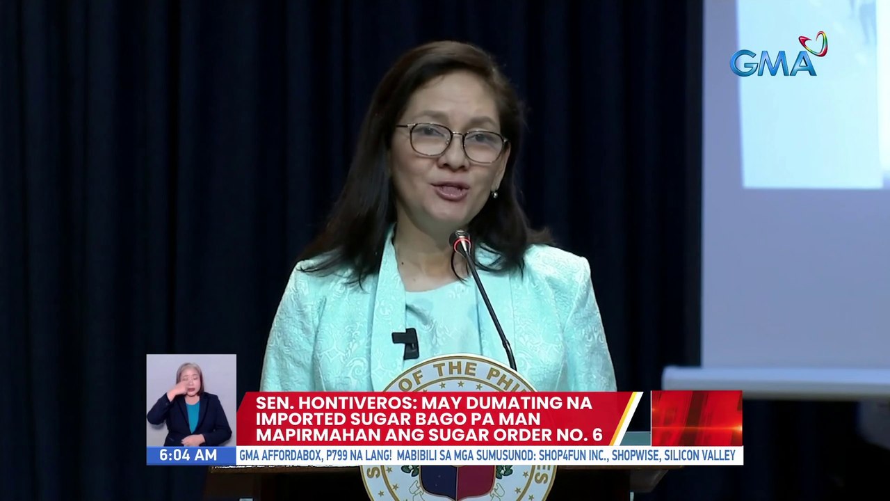 Sen. Hontiveros: May dumating na imported sugar bago pa man mapirmahan ang sugar order no.6 | UB