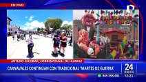 Con agua y pintura: Huaraz celebra carnavales con tradicional “martes de guerra”