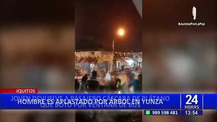 Iquitos: Hombre es aplastado por árbol en yunza