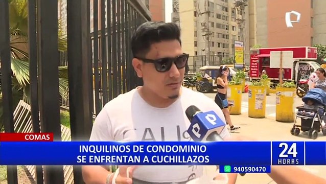 Comas: colombianos se pelean a cuchillazos en condominio