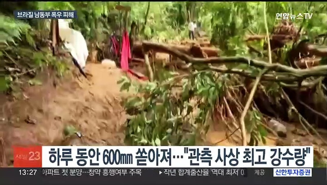브라질 카니발에 쏟아진 폭우…80여명 사망·실종