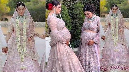 Armaan Malik Two Pregnant Wives ने Godh Bharai में Kiara Advani Marriage Look Copy, Watch Video