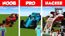 Minecraft NOOB vs PRO vs HACKER_ F1 CAR HOUSE BUILD CHALLENGE in Minecraft _ Animation
