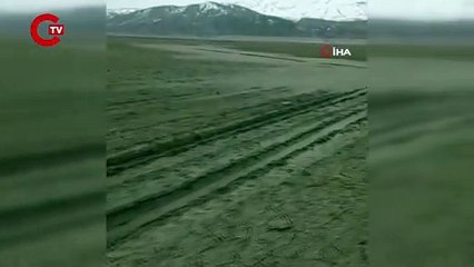 Elazığ’da fay hattındaki zemin sıvılaşması böyle görüntülendi