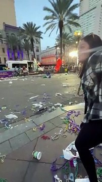 Woman Slips on Mardi Gras Beads __ ViralHog