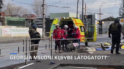 Kijevbe látogatott Giorgia Meloni