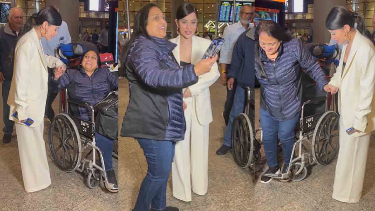 Urfi Javed को Airport पर देख Wheelchair से उठ खड़ी हुई Fan, Urfi के साथ ली ढेरों Photos! Video Viral