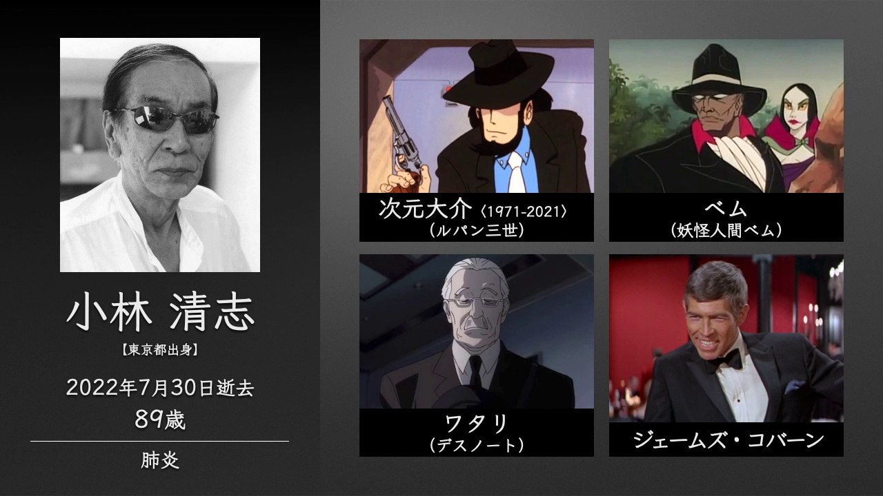 2022年に亡くなった声優さん