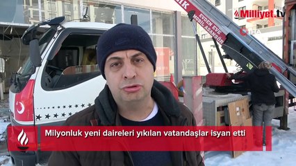 Milyonluk yeni daireleri yıkılan vatandaşlar isyan etti