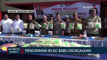 Polisi Gagalkan Pengiriman 50 Kg Sabu