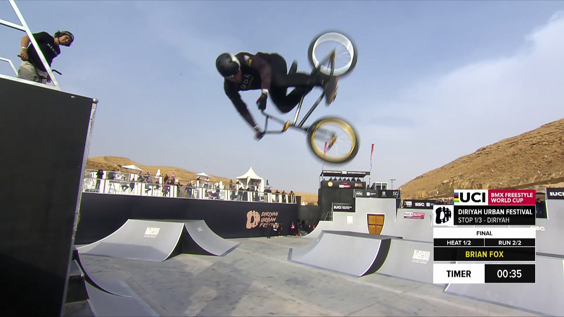 Brian Fox 3rd Place Men s Final UCI BMX Freestyle World Cup Diriyah
