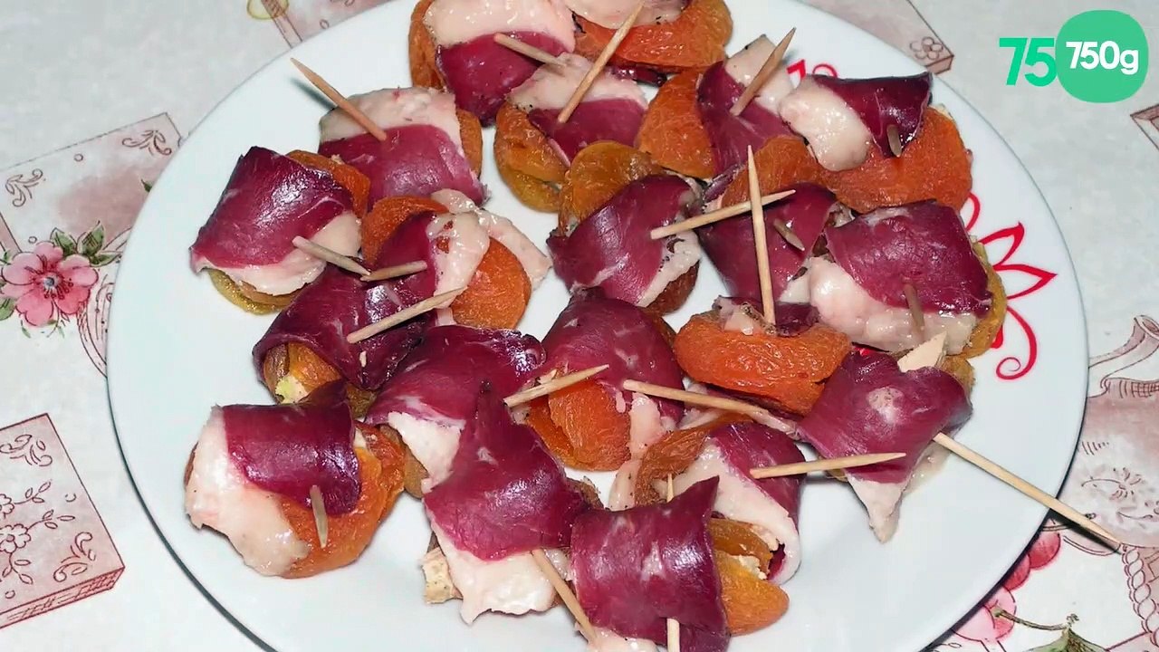 Abricots au foie gras et au magret de canard