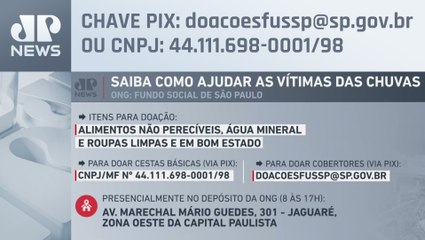 Download Video: Jovem Pan apoia campanhas de doações para famílias vítimas das chuvas no litoral de SP