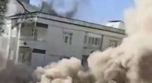 Diyarbakır’da kontrollü yıkımda 10 katlı bina çöktü