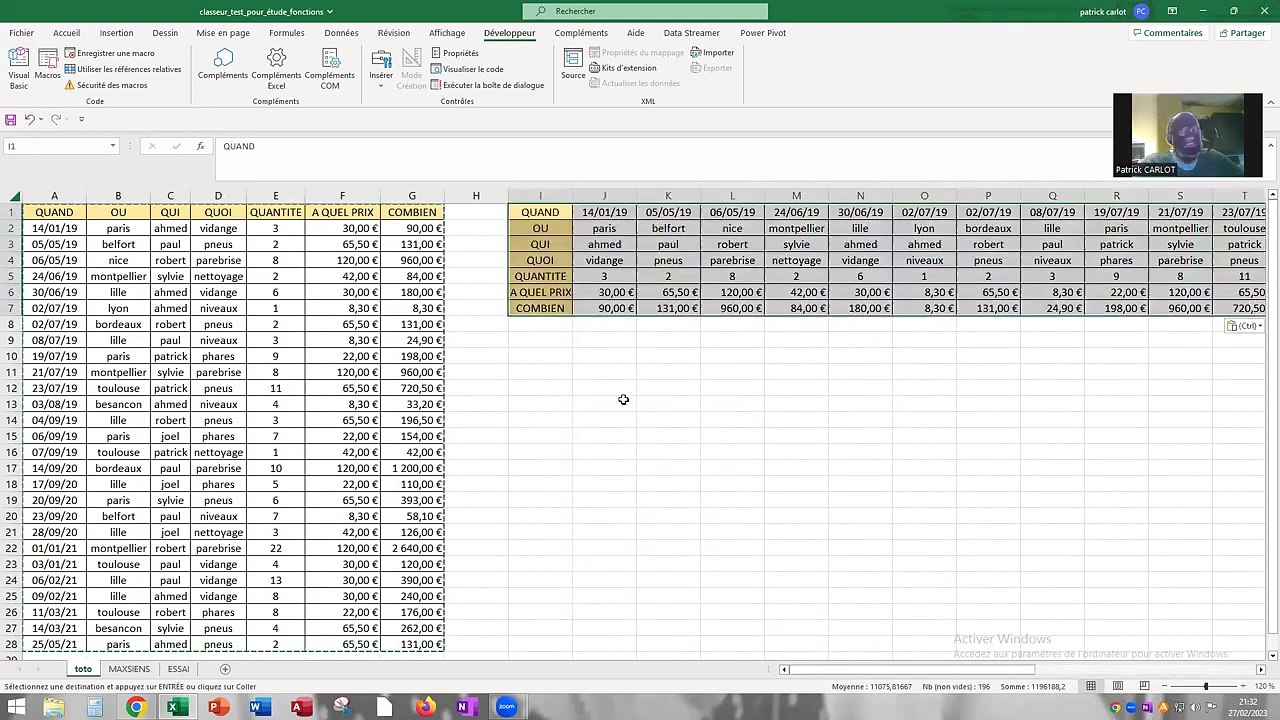 Excel 2 méthodes de transposition  Excel 2 transpose methods audio arabe