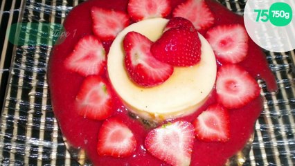 Crème renversée à la fraise