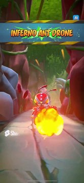 Inferno Ant Drone Battle Run Gameplay on Dino Might! - Crash Bandicoot: On The Run!