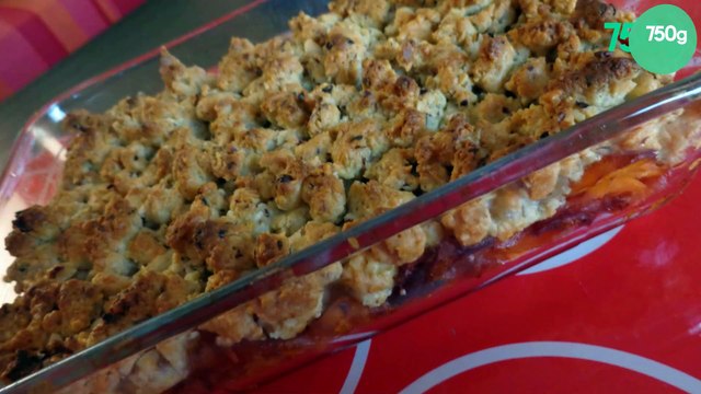 Crumble de carottes confites