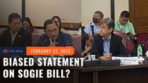 Abante accuses UP Gender Law head of bias over ‘legal statement’ on SOGIE bill