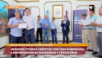 Misiones otorgó créditos con tasa subsidiada a emprendedores madereros y cerveceros