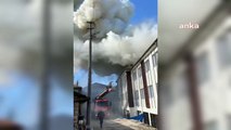Burdur'da depremzedelerin kaldığı pansiyonda yangın