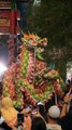 Atraksi salah satu naga di Karnaval Pekan Budaya Tionghoa Yogyakarta