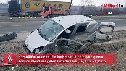 1 kişinin hayatını kaybettiği kaza güvenlik kamerasına yansıdı