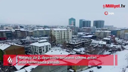 Binaların çökme anı dron kamerasında