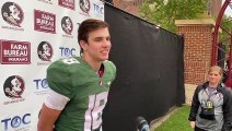 Tate Rodemaker speaks to media after 6th spring practice
