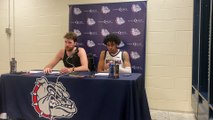 Drew Timme, Julian Strawther talk about Gonzaga's win over Kent State
