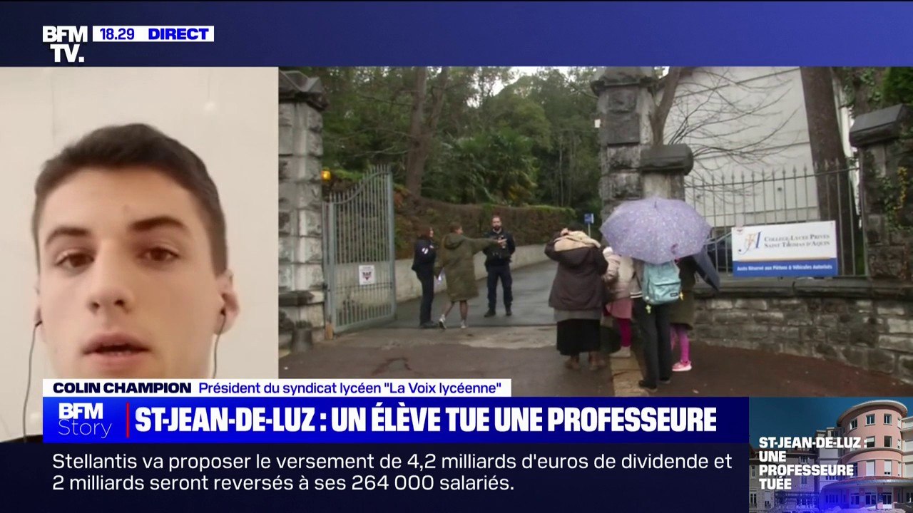 Enseignante mortellement poignardée: "Les réactions d'extrême droite sont vraiment indignes" selon Colin Champion du syndicat "La Voix Lycéenne"