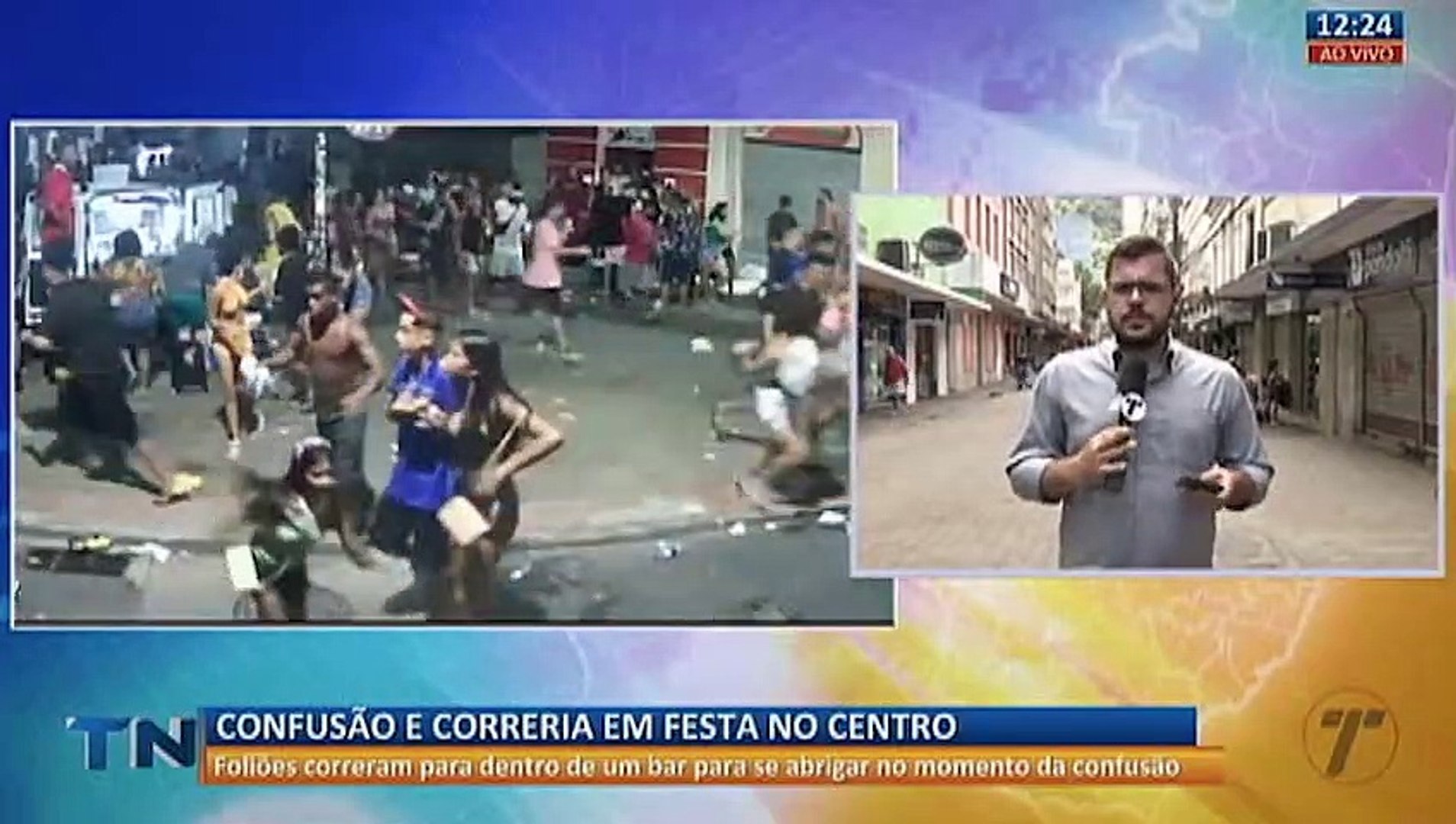 Confusão e correria no Centro de Vitória
