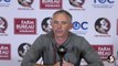 Mike Norvell speaks after Florida State's win against Florida