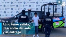 De película, así fue la persecución y captura de sujeto que intentó robar un auto en Puebla