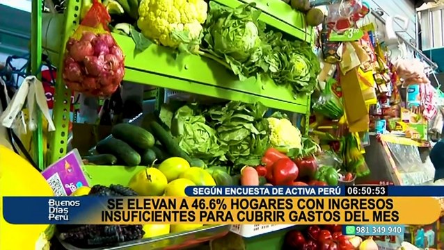 Se eleva a 46.6 % los hogares con ingresos insuficientes para cubrir los gastos del mes