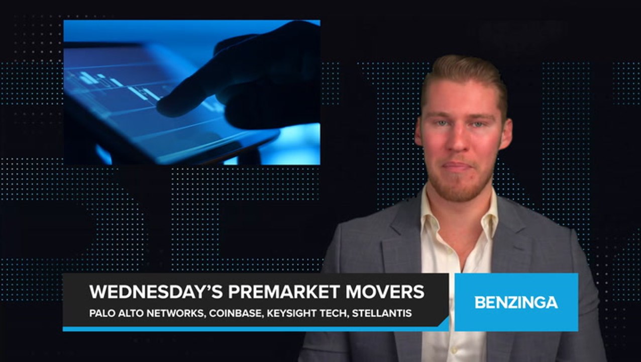 Wednesday’s Premarket Moves: Palo Alto Networks, Coinbase, Keysight Technologies, Stellantis