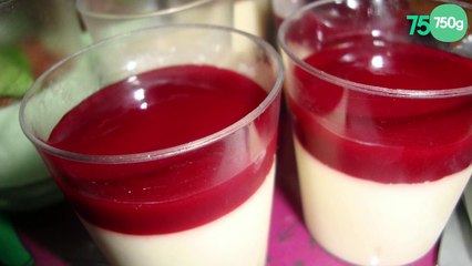 Panacotta à la vanille et à la framboise