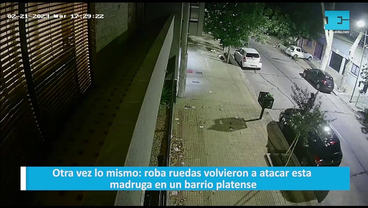 Otra vez lo mismo: roba ruedas volvieron a atacar esta madruga en un barrio platense