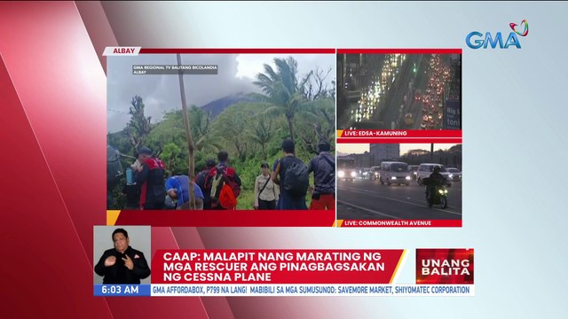 CAAP: Malapit nang marating ng mga rescuer ang pinagbagsakan ng Cessan Plane | UB