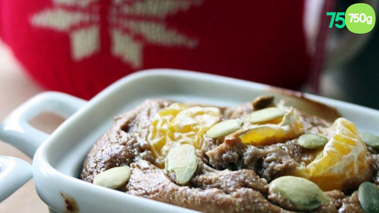 Moelleux aux clémentines de Corse, farine de châtaignes et graines de courge