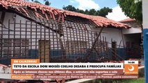 Teto de área externa de Colégio Estadual desaba após fortes chuvas em Cajazeiras