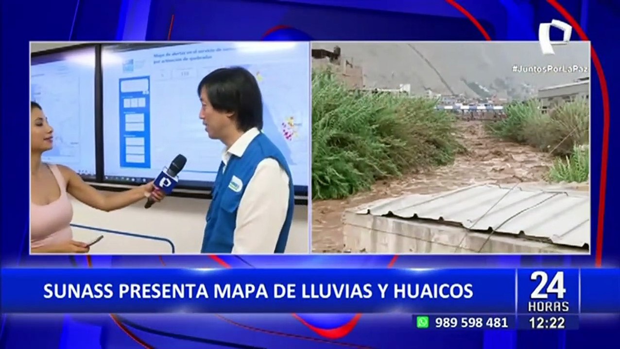 Sunass presenta mapa de lluvias y huaicos a nivel nacional