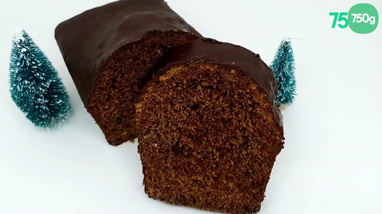Pain d'épices nappé au chocolat