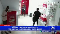 Huacho: Ladrones ingresan a tienda de celulares y roban 20 equipos de alta gama