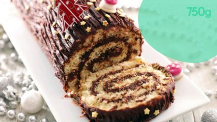 Bûche au nutella et à la mousse d'orange