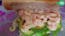 Sandwich avocat crevettes