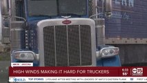 Truck drivers feeling impact of winter winds and closures