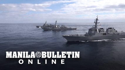 South Korea, US, and Japan hold missile defence warship drills