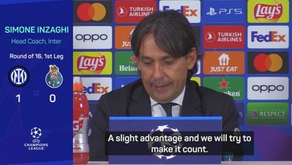 Inzaghi not getting carried away with Inter's first leg lead